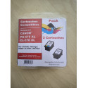 PACK 2 CARTOUCHES GENERIQUE CANON PG575XL / CL576XL / NOIR ET COULEUR