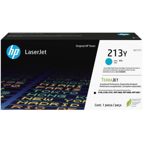 TONER LASER ORIGINAL HP W2131Y / 213Y CYAN 12000 PAGES