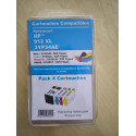 PACK 4 CARTOUCHES GENERIQUE HP 912XL / 3YP34AE / 1BK-1C-1M-1Y