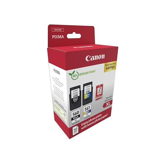 PACK 2 CARTOUCHES ORIGINAL CANON PG560XL / CL561XL / 3712C008