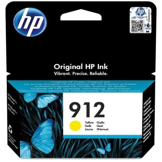 CARTOUCHE JET D'ENCRE ORIGINAL HP 912 JAUNE / 3YL79AE / 315 PAGES