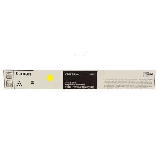 TONER ORIGINAL CANON C-EXV64 / CEXV64 / 5756C002 JAUNE 38000 PAGES