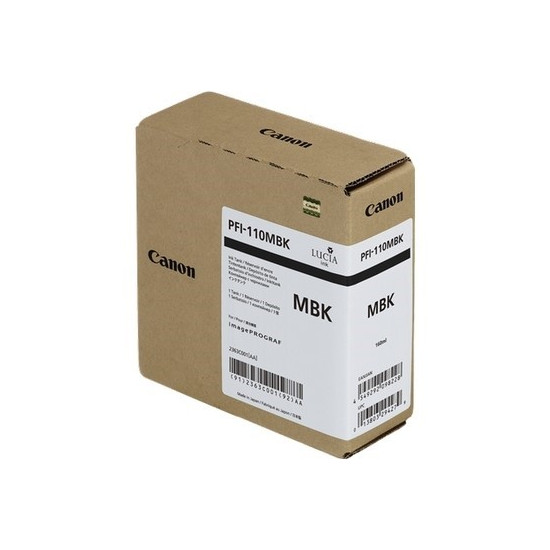 CARTOUCHE ORIGINAL CANON PFI110MBK / PFI-110MBK / 2363C001 NOIR 160ML