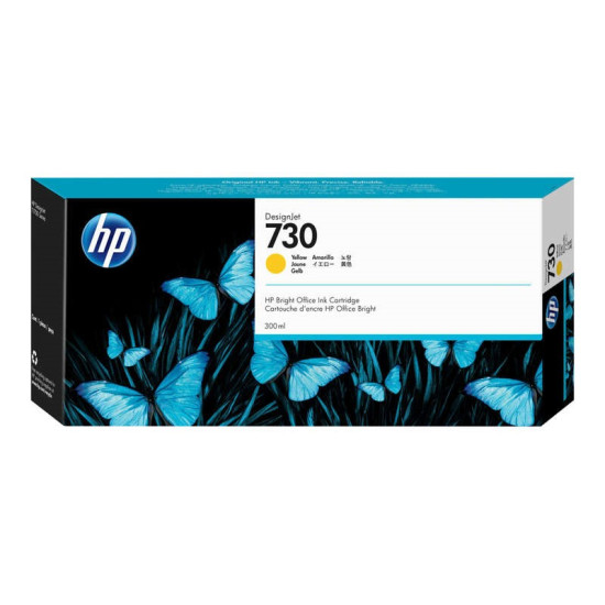 CARTOUCHE ORIGINAL HP 730 / P2V70A JAUNE 300ML