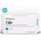 CARTOUCHE JET D'ENCRE ORIGINAL HP 738M DNJ / A24VMA CYAN 130ML