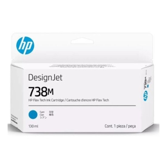 CARTOUCHE JET D'ENCRE ORIGINAL HP 738M DNJ / A24VMA CYAN 130ML
