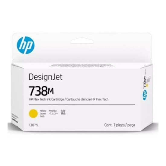 CARTOUCHE JET D'ENCRE ORIGINAL HP 738M DNJ / A24VPA JAUNE 130ML