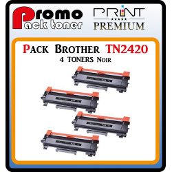 PACK DE 4 TONERS LASER PREMIUM BROTHER TN2420
