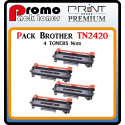 PACK DE 4 TONERS LASER PREMIUM BROTHER TN2420