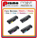 PACK 4 TONERS LASER PREMIUM BROTHER TN423 / TN426 / 1BK-1C-1M-1Y