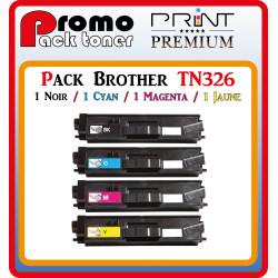 PACK 4 TONERS PREMIUM BROTHER TN326 / 1BK - 1C - 1M - 1Y