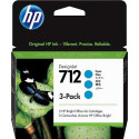 LOT DE 3 CARTOUCHES ORIGINAL HP 3ED67A / 3ED77A / N°712 CYAN 29ML X3