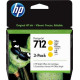 LOT DE 3 CARTOUCHES ORIGINAL HP 3ED69A / 3ED79A / N°712 JAUNE 29ML X3
