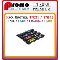 PACK 4 TONERS PREMIUM BROTHER TN241 / TN245 / 1BK - 1C - 1M - 1Y
