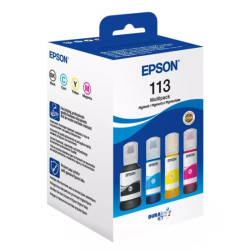 PACK 4 BOUTEILLES ORIGINAL EPSON T06B640 / N°113 / BK-C-M-Y