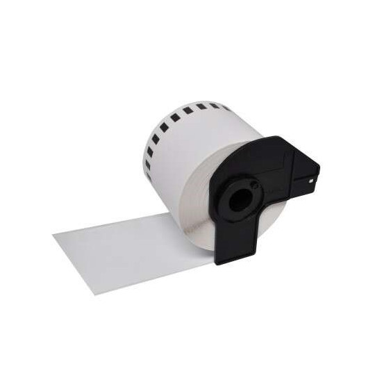 ETIQUETTES BROTHER GENERIQUE 62mm x 30.48m NOIR SUR BLANC / DK22205