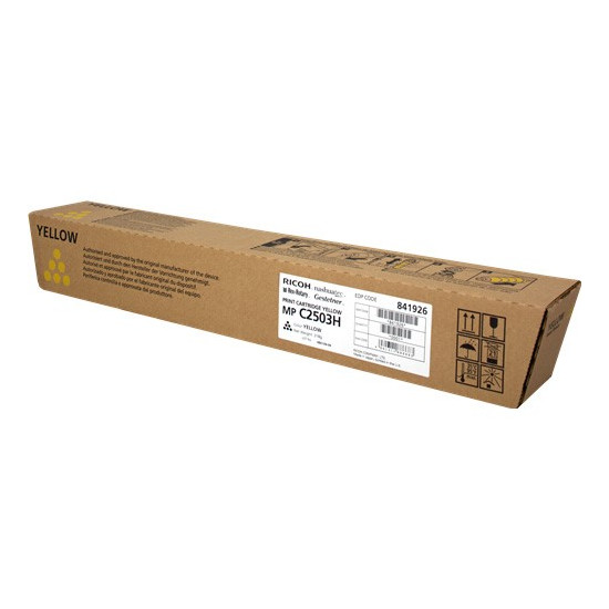 TONER ORIGINAL RICOH MPC2503 / 841926 / 841919 JAUNE 9500 PAGES