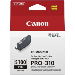 CARTOUCHE ORIGINAL CANON PFI5100PBK / 6952C001 NOIR PHOTO 14.4ML
