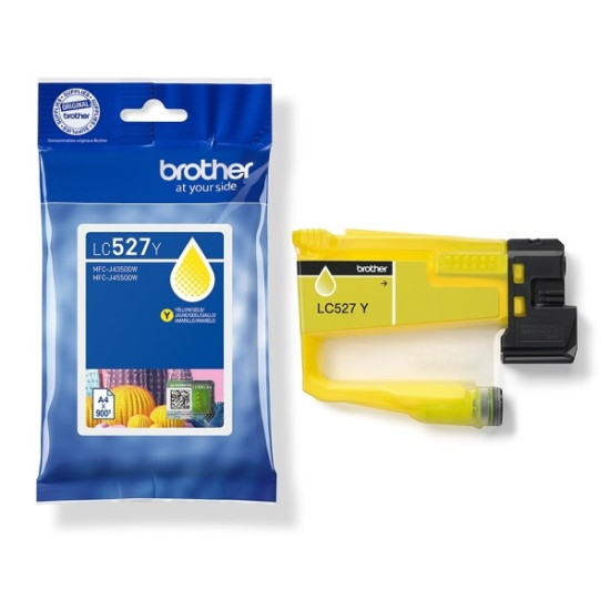CARTOUCHE JET D'ENCRE ORIGINAL BROTHER LC527 JAUNE 900 PAGES