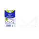 Lot de 10 enveloppes en papier Bismark 90 g/m² - 76 x 120 mm - Blanc