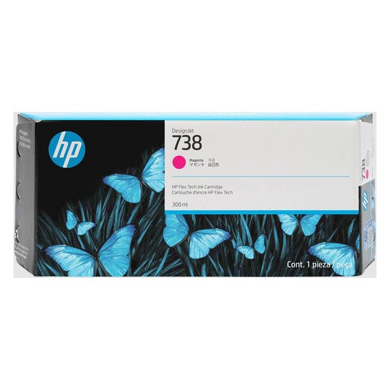 CARTOUCHE JET D'ENCRE ORIGINAL HP 738 / 676M7A MAGENTA 300ML