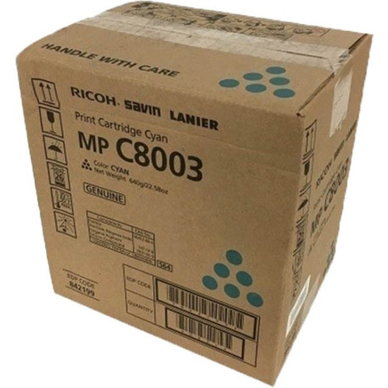 TONER ORIGINAL RICOH MPC6500 / MPC6503 / 842195 CYAN 26000 PAGES