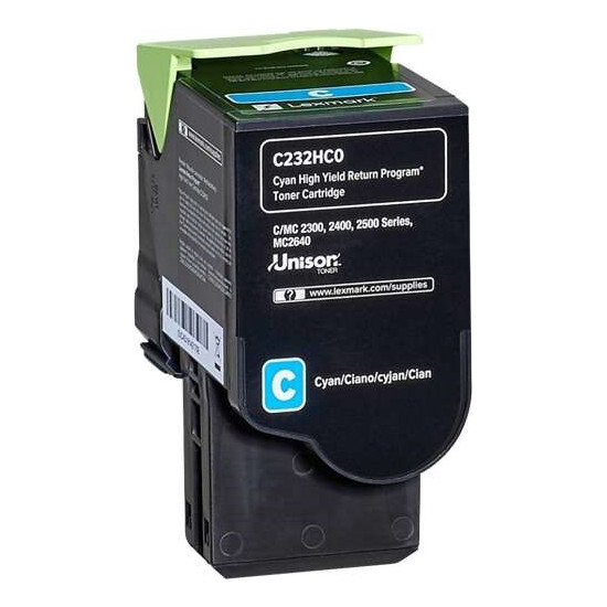 TONER LASER ORIGINAL LEXMARK C232HC0 / MC2325 CYAN 2300 PAGES