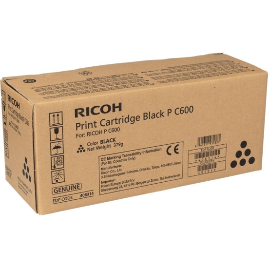 TONER LASER ORIGINAL RICOH PC600 / 408314 NOIR 17000 PAGES
