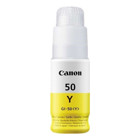 BOUTEILLE ORIGINAL CANON GI50 / GI-50 / 3405C001 JAUNE 7700 PAGES
